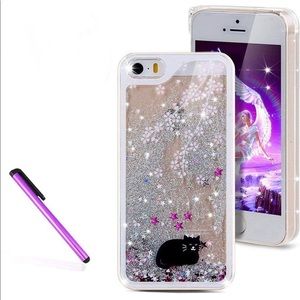 iPhone 7 Plus Case 3D Glitter Black Cat